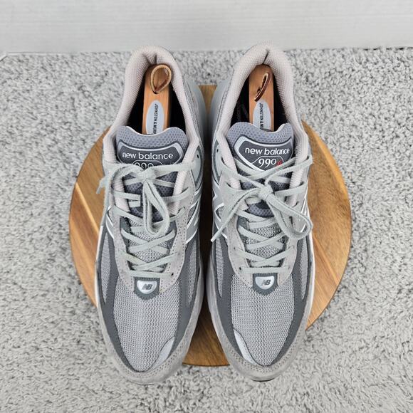 New Balance Mens 14D 990v6 Grey White Casual Comfort Daily Sneaker M990GL6 - Picture 5 of 12